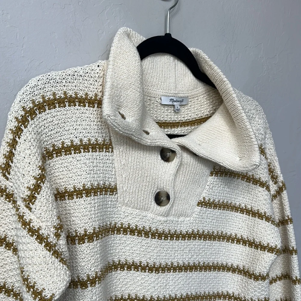 Madewell cream striped sweater size small.NWT - Picture 2 of 12